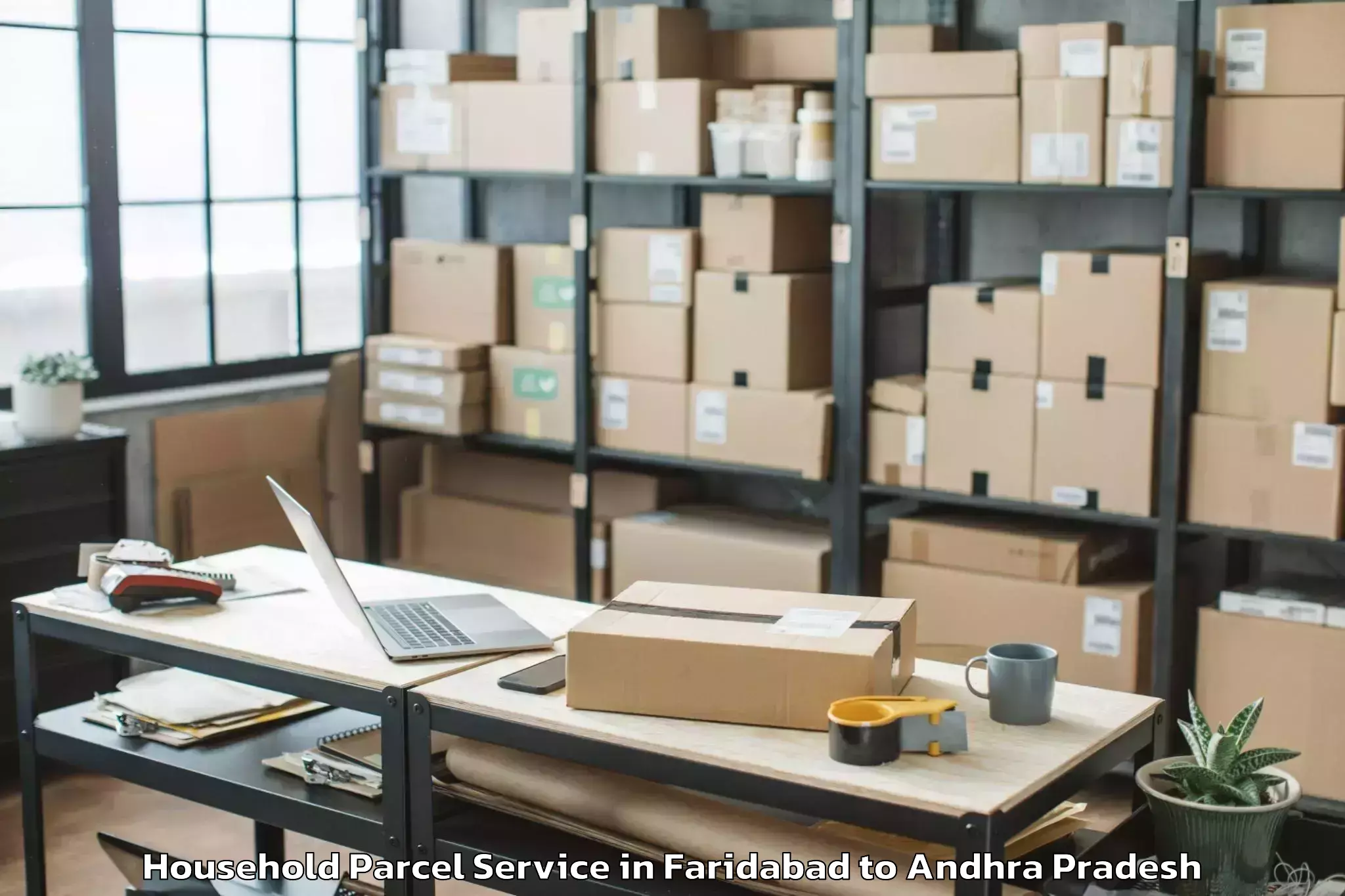 Easy Faridabad to Guntur Household Parcel Booking